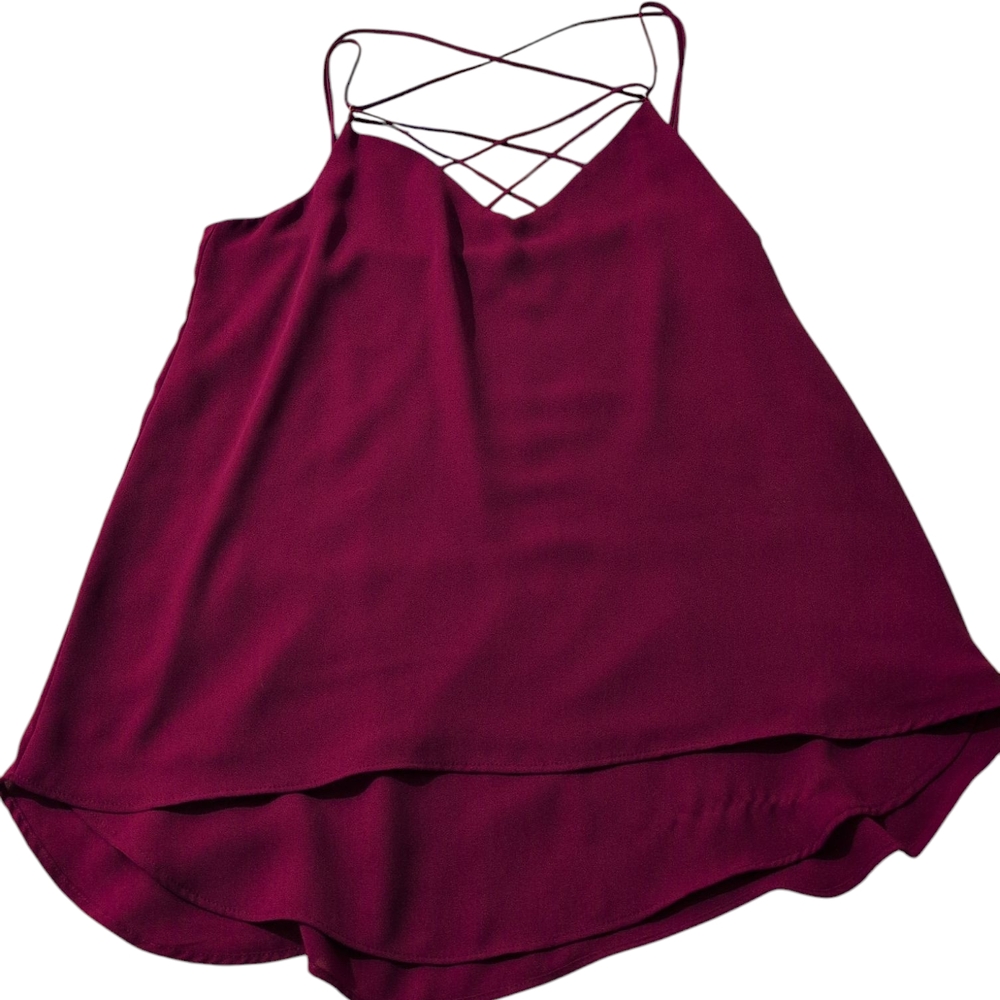 Women's Burgundy Strappy Top